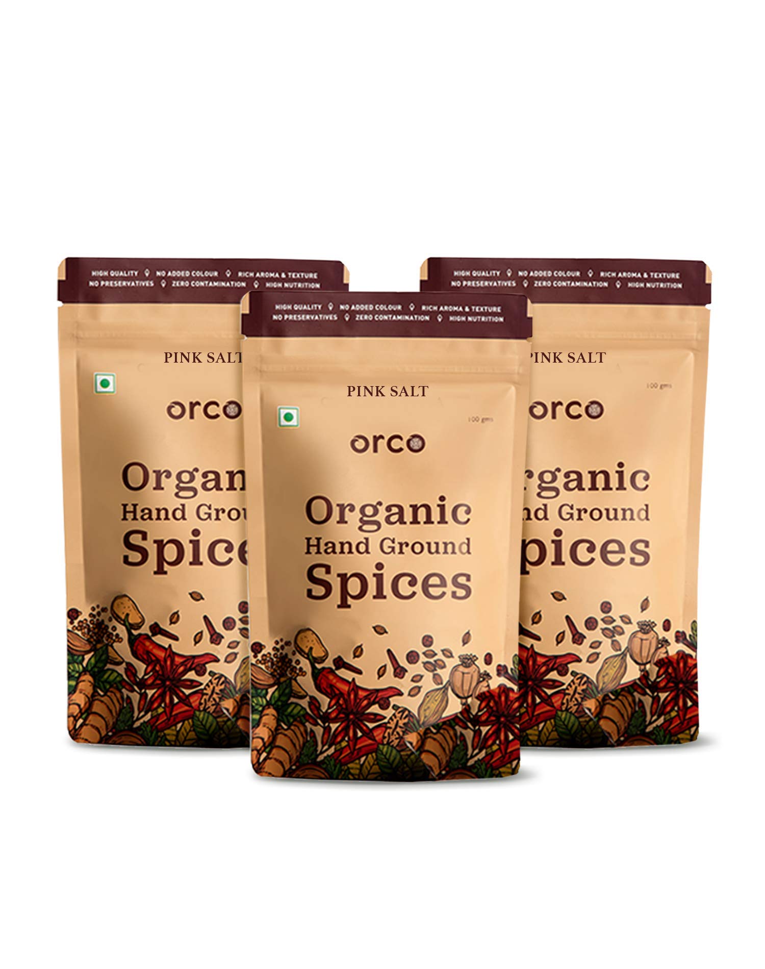 ORCO Organic Chakki Fresh Natural Pink Salt, Natural Substitute of Table Salt | Handground and USDA Certified (Pack of 3-300gm) (B08XK4SPR8) Amazon Price History, Amazon Price Tracker