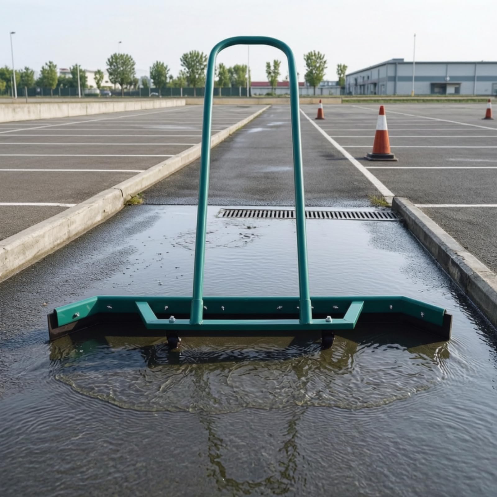 MERIGLARE Leichtgängig abzieher mit Rollen, Grüner Wasserabzieher Inklusive Einem Ersatzgummistreifen