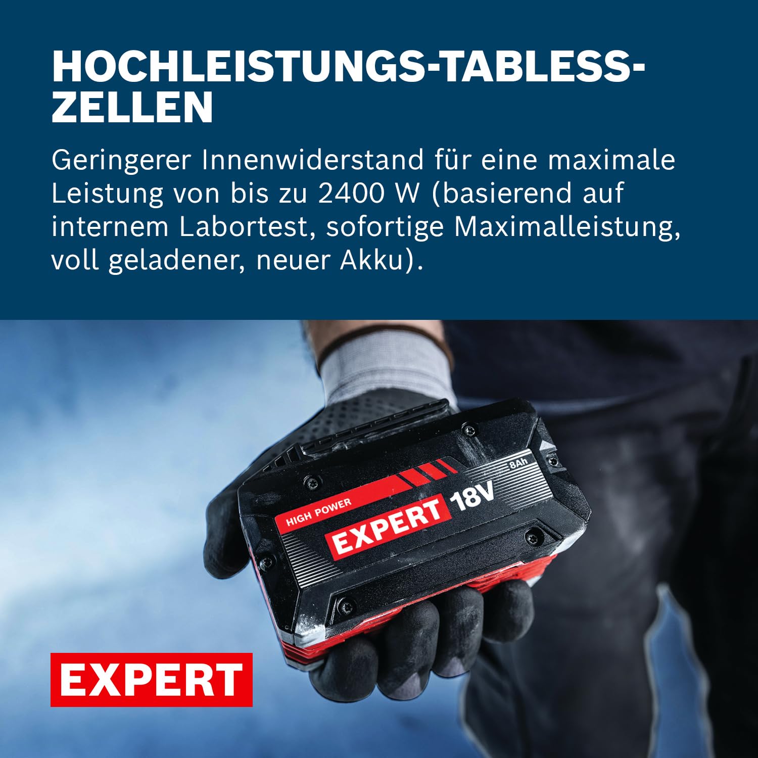 Bosch EXPERT 18V System Hochleistungsakku EXBA18V-80