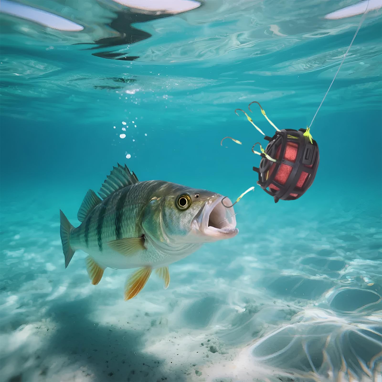 Juego de 3 Antienganches Anzuelos de Pesca 360° 6 Ganchos Multiángulo Accesorios de Pesca con Giratorios para Lucio Lucioperca Perca y Trucha de Agua Dulce Agua Salada