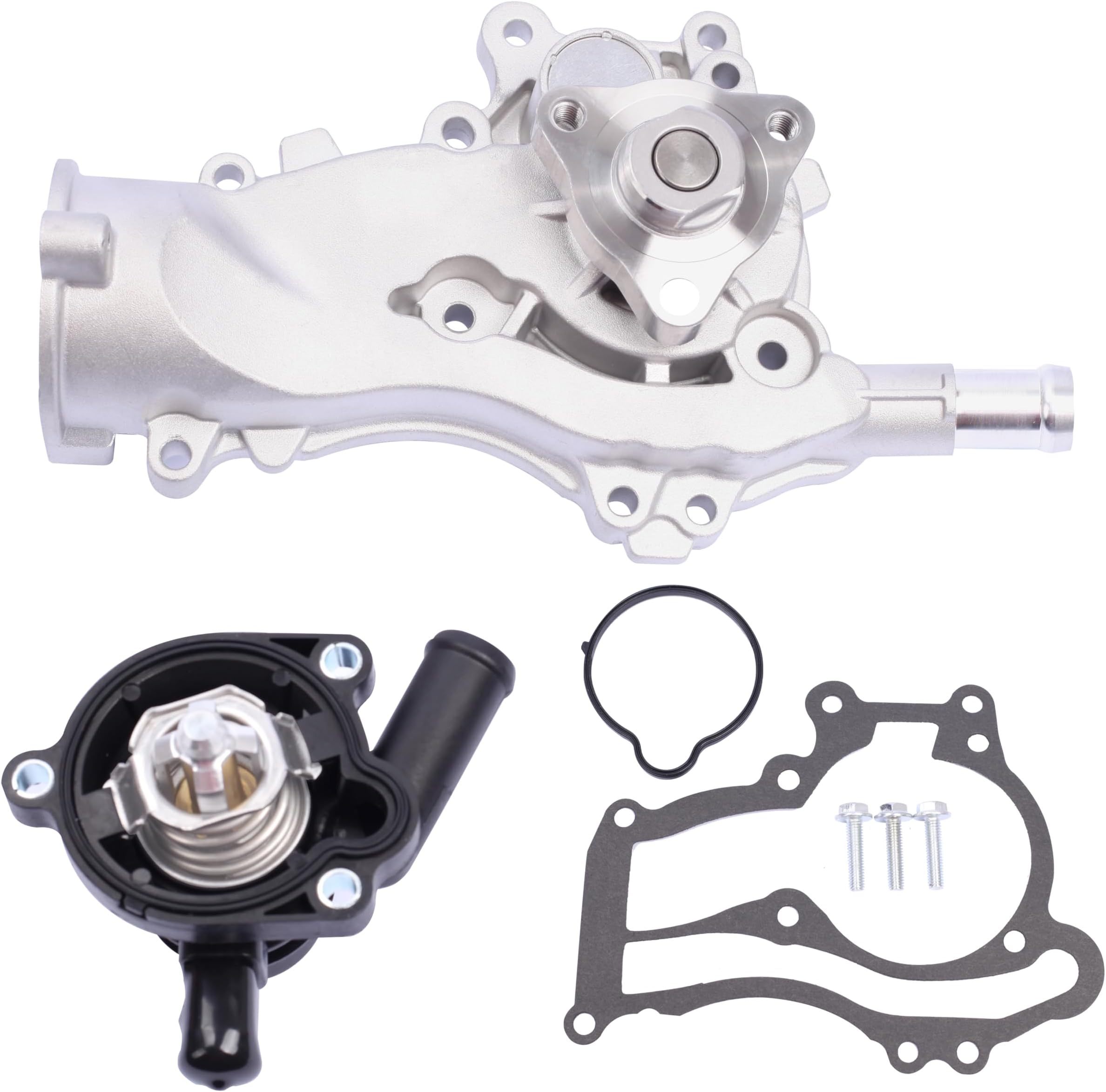 Water Pump Thermostat Kit Compatible with 2013-2020 Encore & 2011-2016 Cruze & 2012-2020 Sonic & 2013-2020 Trax L4 1.4L Turbocharged Engine, Replaces OE AW6662 25192709 55565336 902808 34709