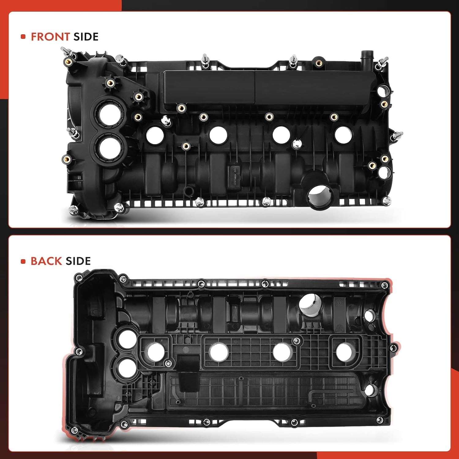 A-Premium Engine Valve Cover, with Gasket & Bolts, Compatible with Ford Edge/Mustang 2015-2019, Escape 2017-2019, Explorer 2016-2019, Fusion 2017-2020 & Lincoln MKC/MKZ 2017-2019, 2.0L 2.3L DOHC
