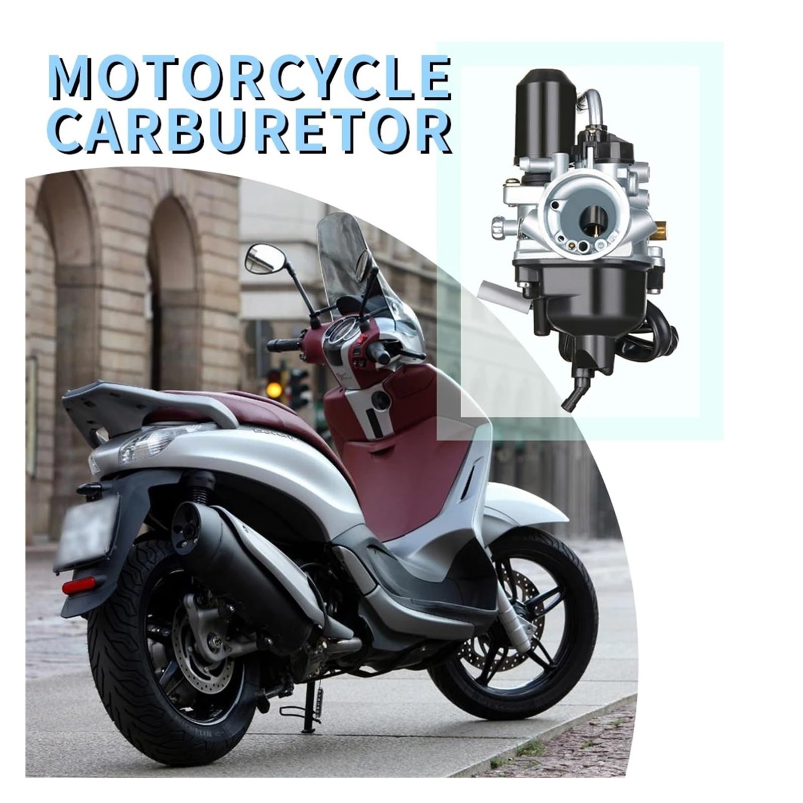 Motosierra Carburador Carburador Para Motocicleta Para Dellorto Para Piaggio Para Typhoon Para PHVA 50 50cc 12mm 175 MM Para DIESIS Para Avec E-starter