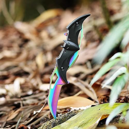 Miniatura 5 de Modelado de murciélagos de color popular, hoja fresca, herramientas de supervivencia al aire libre, suministros de defensa personal de combate,