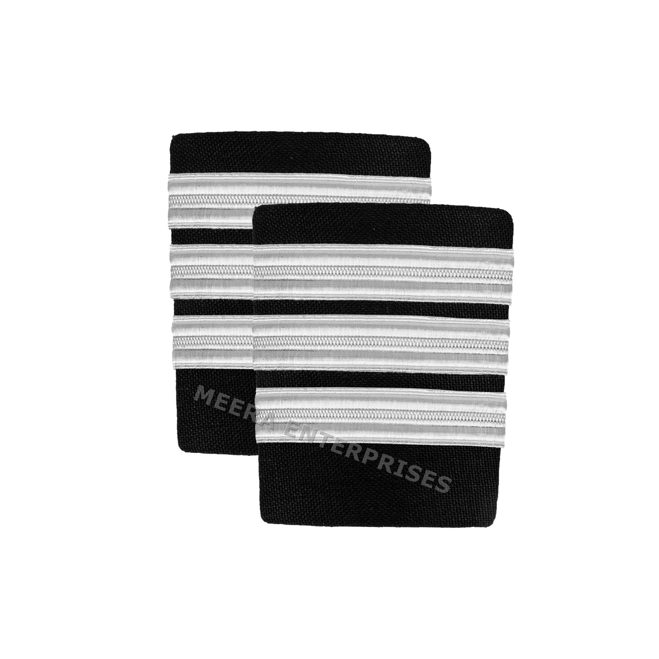 Airlines Store First Officer Epaulette (Black)- 03 Silver Bar