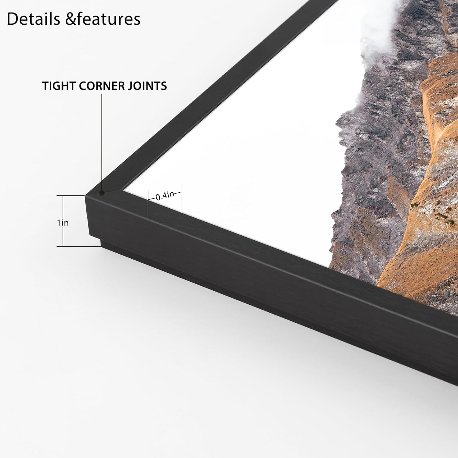 Frametory, A3 Aluminum Poster Frames, Acrylic Front, Thin Metal Picture Frame for 11.7x16.5 Photos, Horizontal/Vertical Wall Mount (3 Pack, Black)