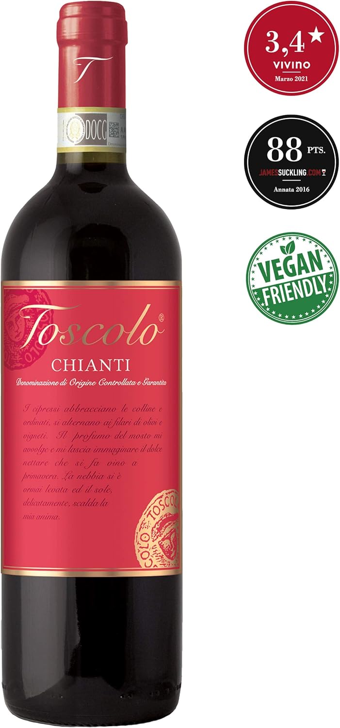 Toscolo Chianti 2016 - Vino Toscano Rosso - DOCG - 0.75L (6 Bottiglie) - Immagine 2