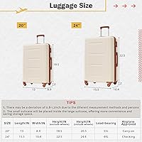 Vista 133 de Merax Equipaje, maleta extensible rígida con ruedas giratorias ligeras, Negro -, 40/48/52