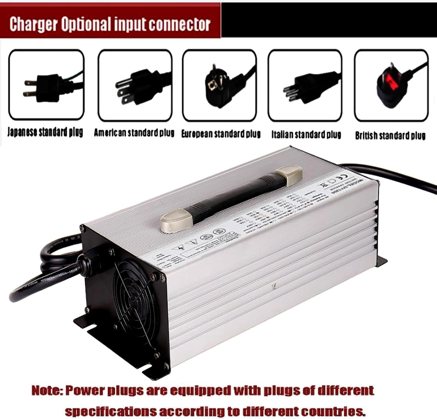 48V 25A High Power Battery Charger Forklift Battery Charger Lead-Acid Charger 1500W with Anderson 50A 120A 175A 350A Plug for Electric Forklifts,Electric Boats,Electric Sightseeing Car(50A)