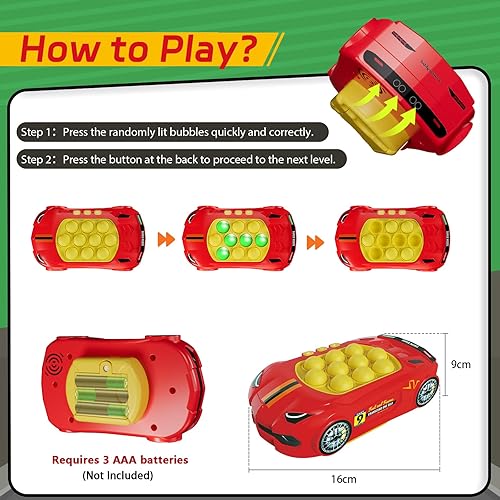 Miniatura 7 de Juguetes para ansiedad, juego de mano para niños, consola de juegos de burbujas de empuje rápido, juguetes sensoriales para autismo, regalos de