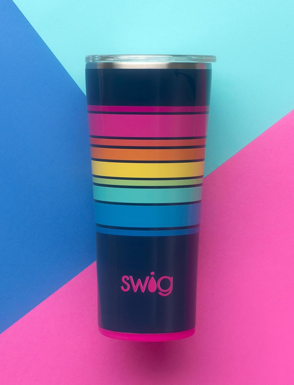 Swig Life 22oz Insulated Tumbler, Travel Coffee Tumbler with Lid, Cup Holder Friendly Travel Coffee Mug, Stainless Steel (Electric Slide) - Image 3