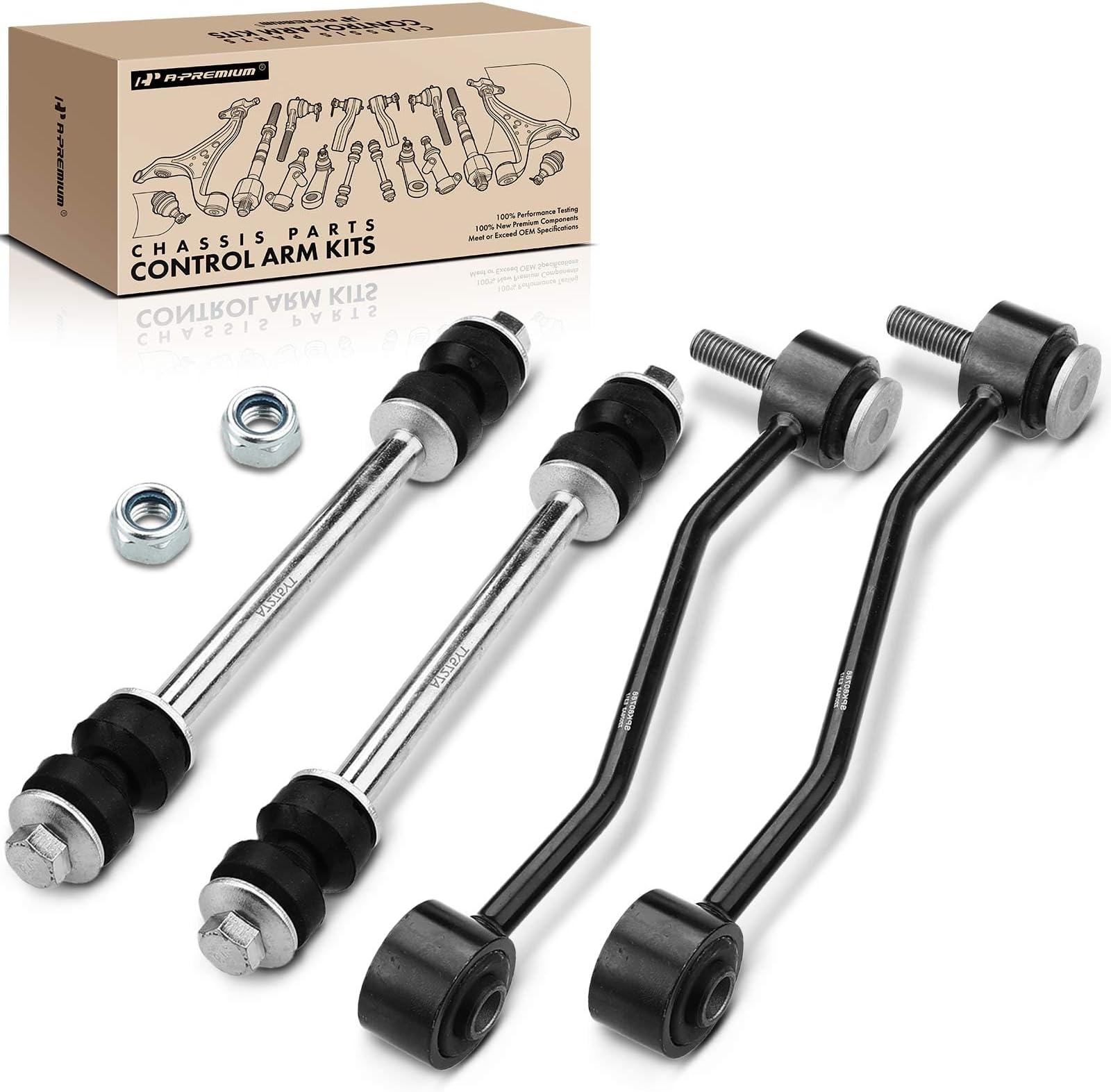 A-Premium Set of 4, Front & Rear Sway Bar Links Kit Stabilizer Bar Links Compatible with Ford Explorer Sport Trac 2001 2002 2003 2004 2005
