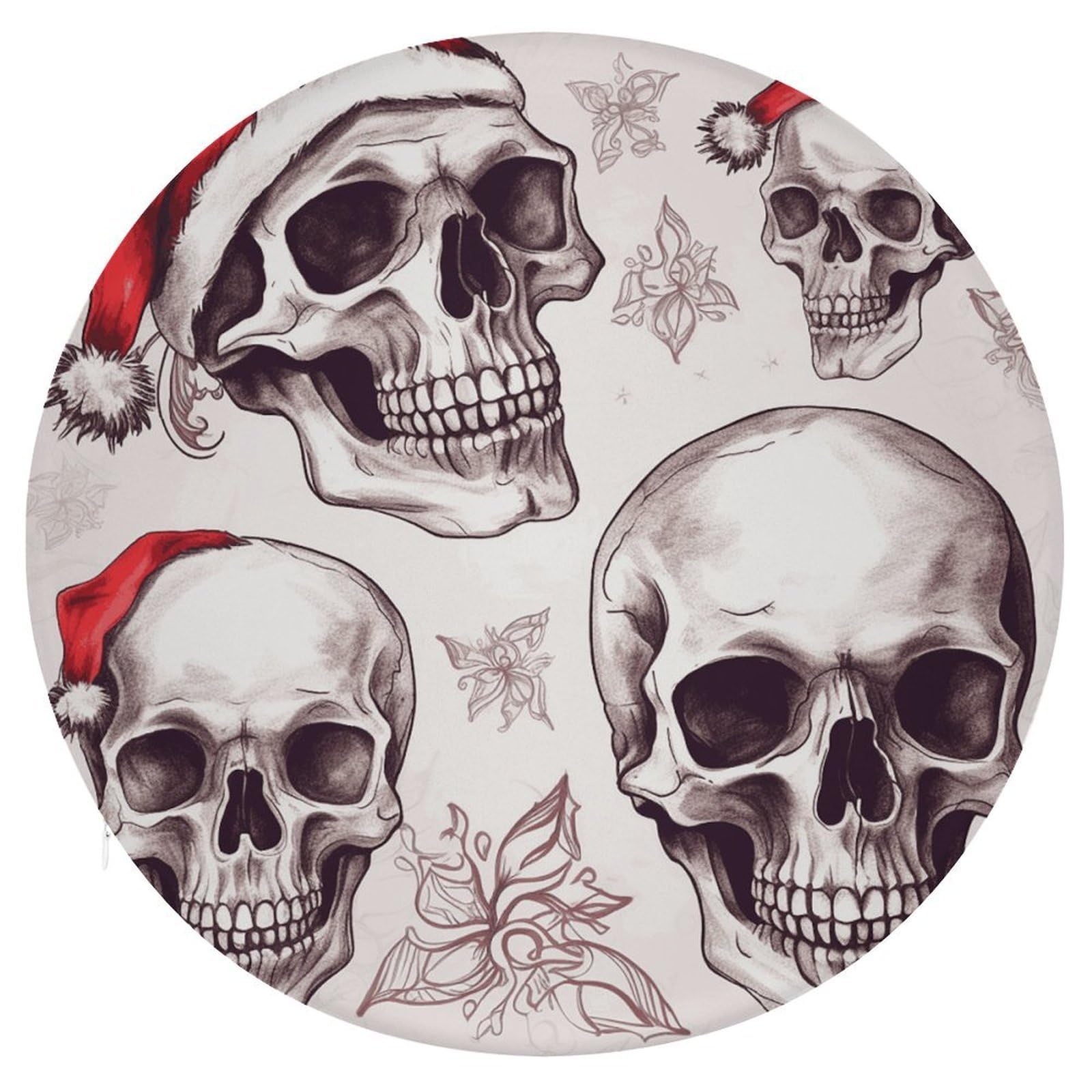 Adfgyerh Style Sketchy Skulls Cushion Memory Foam Pillow Core，Seat Cushion Detachable Design，Chair Cushions Suitable For All Seasons, And Can Be Used In Offices, Dining Rooms, Homes, And Other Settings.