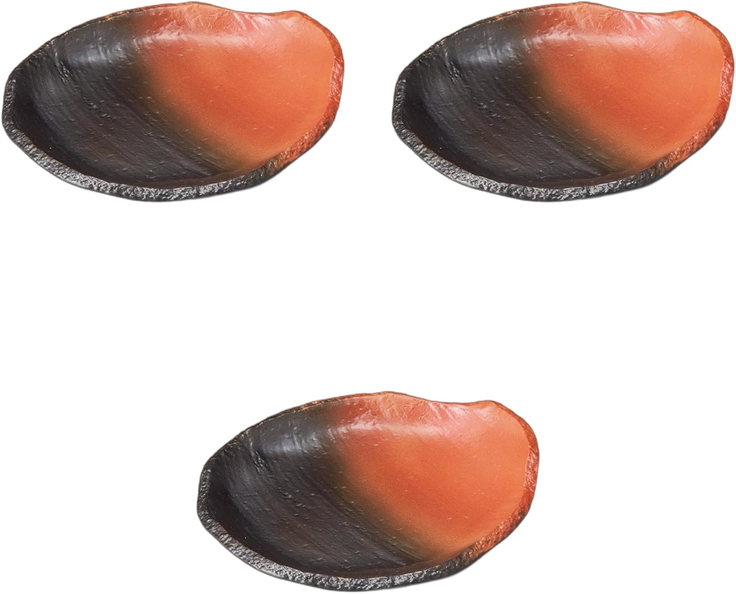 3個セット 暖橙7.0変形皿 [ 21&times;18cm ] | 変形皿陶磁器 強化 セトモノホンポ(Setomonohonpo)