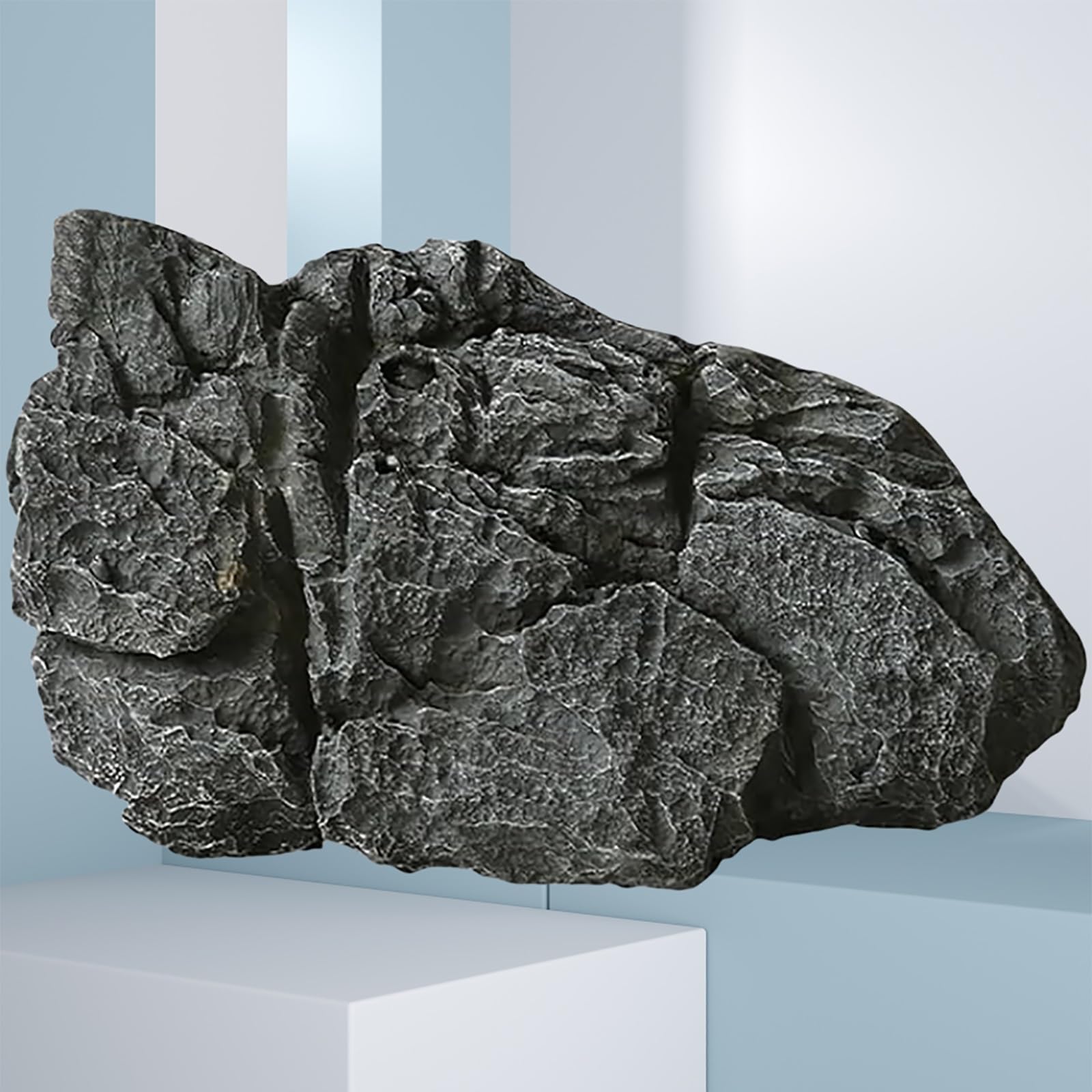 Sztuczna sztuczna skała, kamienie ogrodowe dekoracyjne, łatwe do kształtowania sztuczna skała, odpowiednie do dekoracji akwarium (38 x 17 x 19 cm)