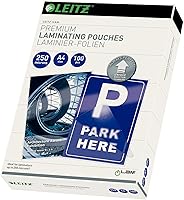 Vista 1 de Leitz 74840000 Bolsas de laminado hechas de material grueso de 250 micrones (transparente, brillante, A4 y UDT) - Paquete de 100