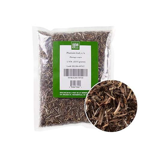 Monterey Bay Herb Co. Hojas de hierbas de plátano secas cortadas y tamizadas para mezclas de té (14 libra)