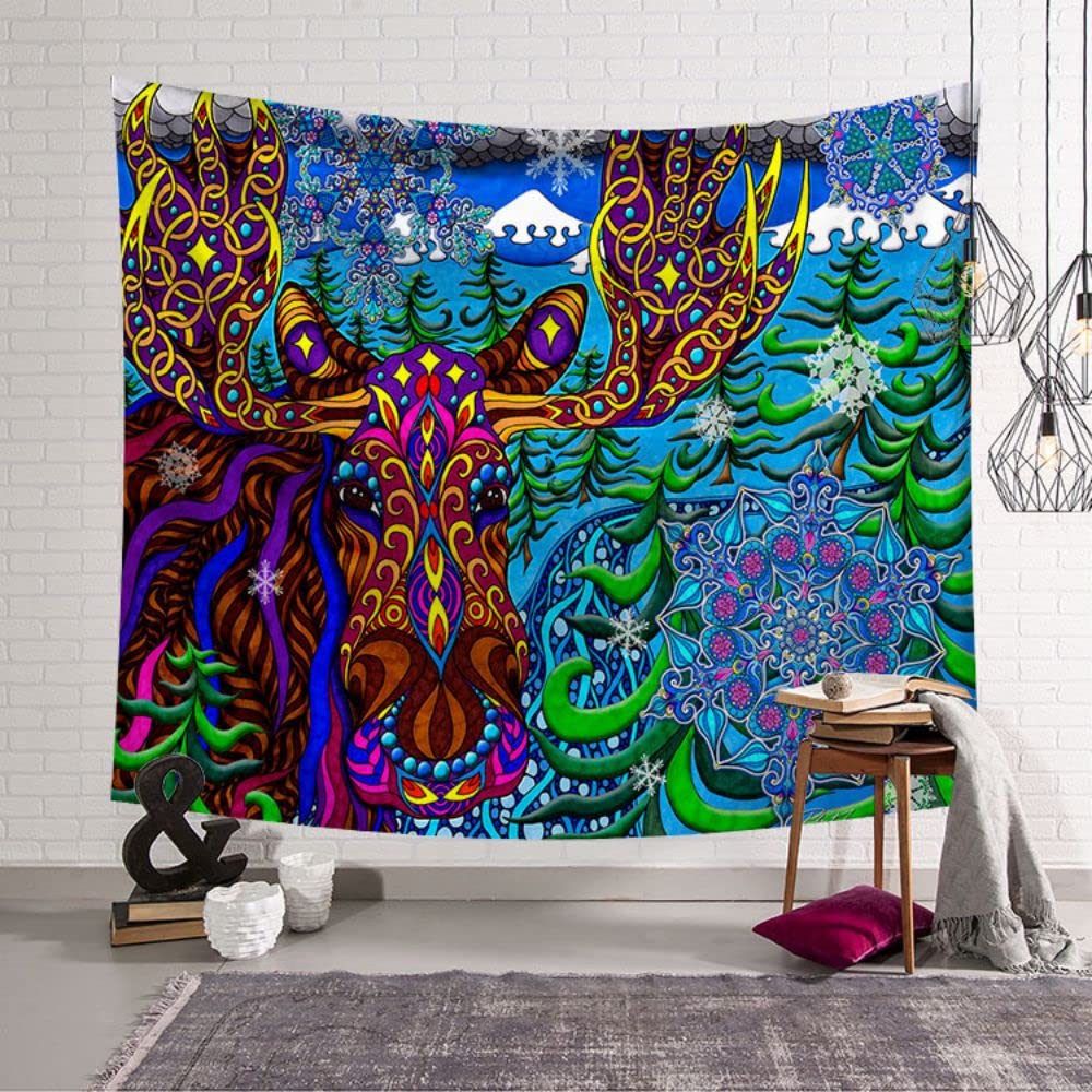 JCDZ Snake Monster Single Side Printing Brushed Cloth Tapestry For Bedroom, Living Room, Dorm Colorful Wall Hanging Decor (#6, 150 x 130cm)