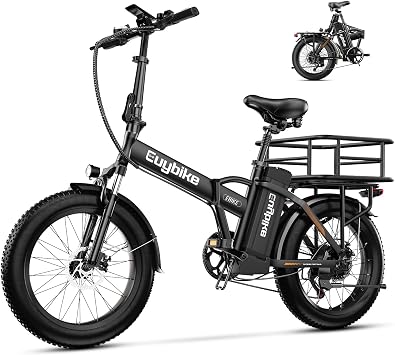 Foldable Electric Bike for Adults, 48V 20Ah Removable Lithium Battery up to 80Miles, 20" Fat Tire 1000W Peak Motor Dirt Ebike Adult Electric Bicycle for Commute Beach Mountain E Bike