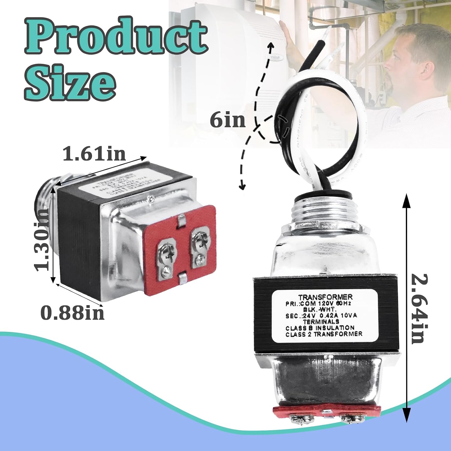 4010 Humidifier Replacement Transformer, 110V to 24V, 10VA