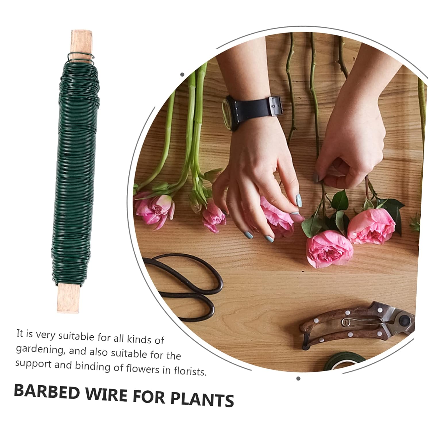3pcs Flexible Binding Iron Wire Coated Metal Wires for Floral Crafts and Flower Arrangements Lightweight and Bendable