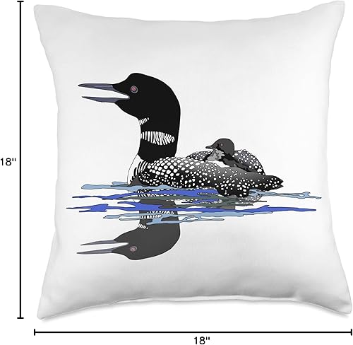 Miniatura 4 de Zodiart Calling Loon - Almohada (18 x 18 pulgadas), multicolor
