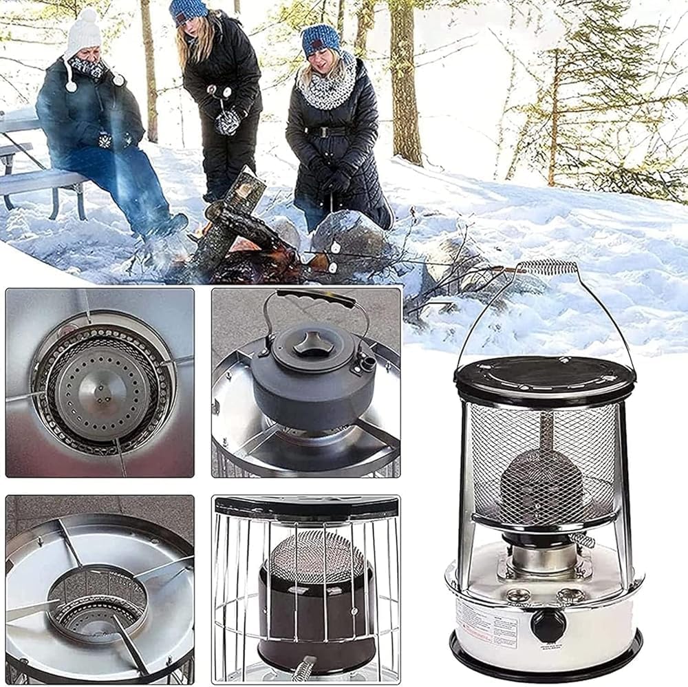 Mobile Kerosene Heater – 6L Indoor Convection Wick Stove, Radiant Kerosun Burner for Camping, Outdoor & Emergency Use