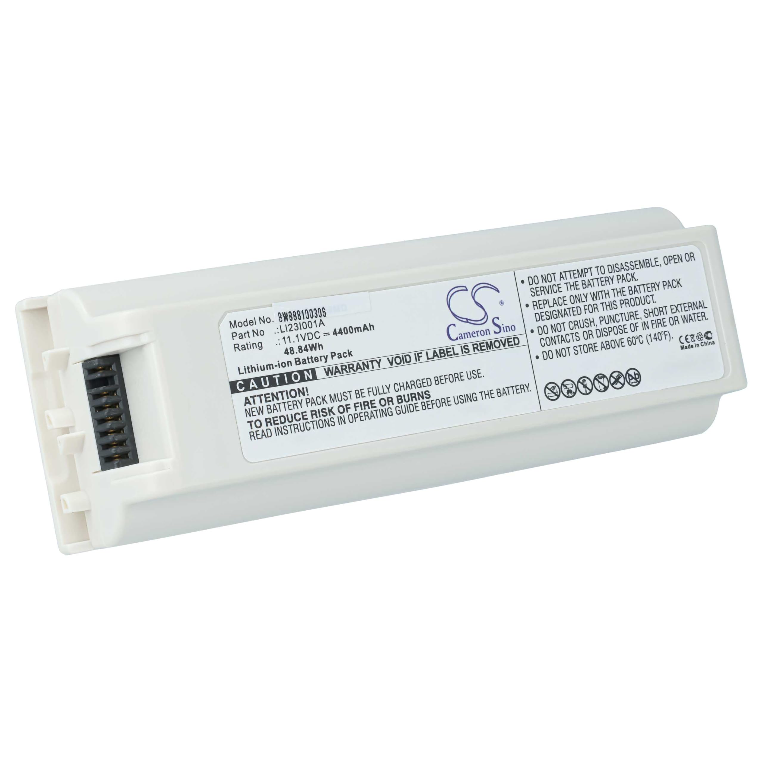 vhbw batteria sostituisce Mindray LI23I001A, 2108-30-66176 per strumentazione medica (4400mAh, 11,1V, Li-Ion)