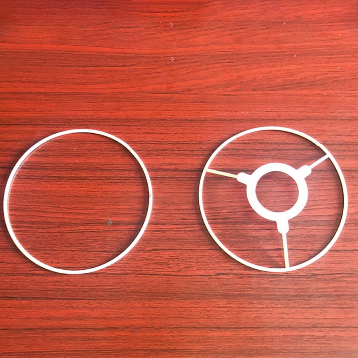 Cadres Métalliques pour Abat-Jour en Fer 35 CM, Support Double Cercle pour Lampes de Table et Lampadaire, Accessoire de Bricolage pour Luminaire Intérieur Salon