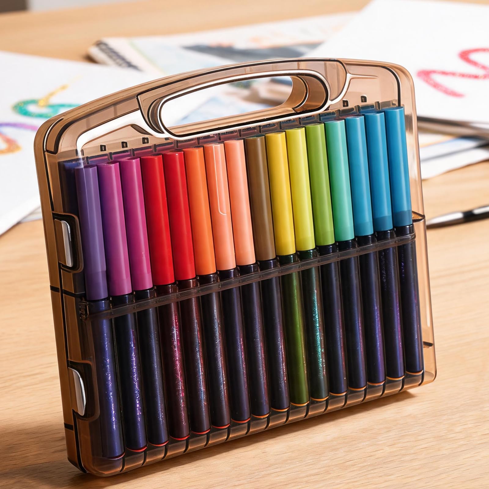 Pennarelli acrilici glitterati da disegno, pennarelli metallizzati, per artisti professionisti e studenti, vernice acrilica