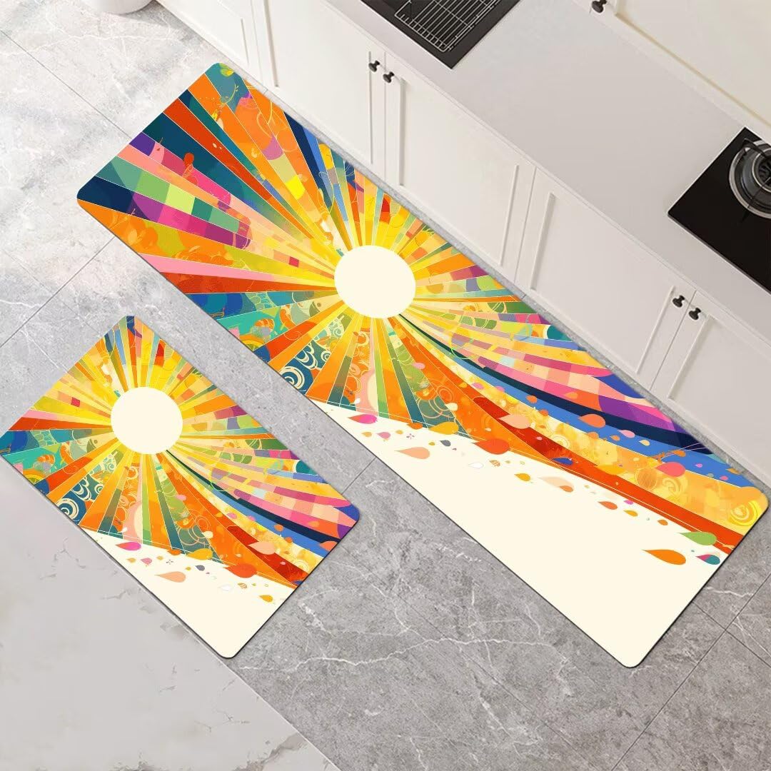 Alfombras de cocina de 2 piezas lavables, grandes y súper absorbentes para pasillo