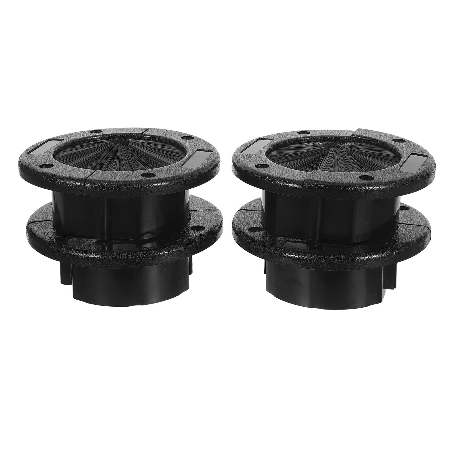 4 Pièces Passe-câble Ignifugé Brosse en Nylon Noir pour Système de Plancher Surélevé, Installation Sécurisée et Expansion, pour Baie de Serveur et Centre de Données