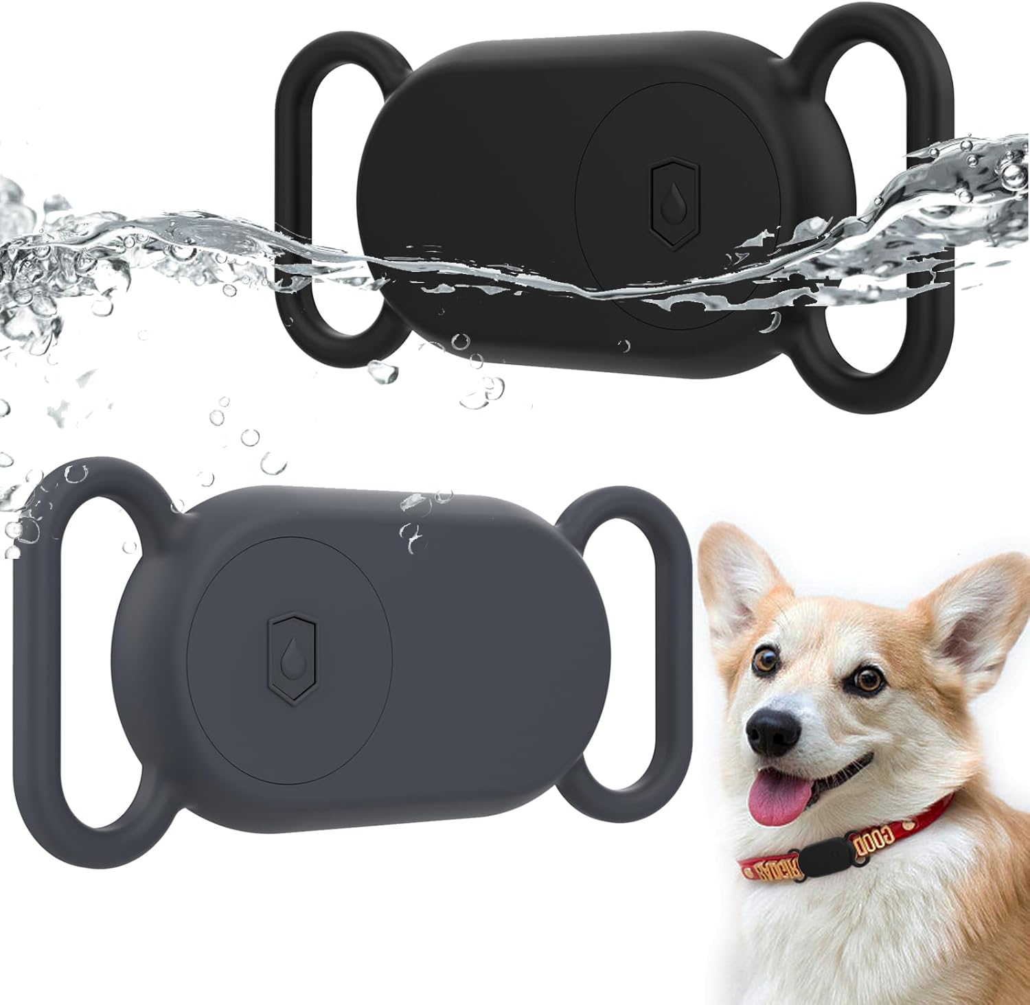 SZJCLTD for Samsung Galaxy SmartTag2 Dog Collar Holder, 2 Pack Waterproof AntiLost