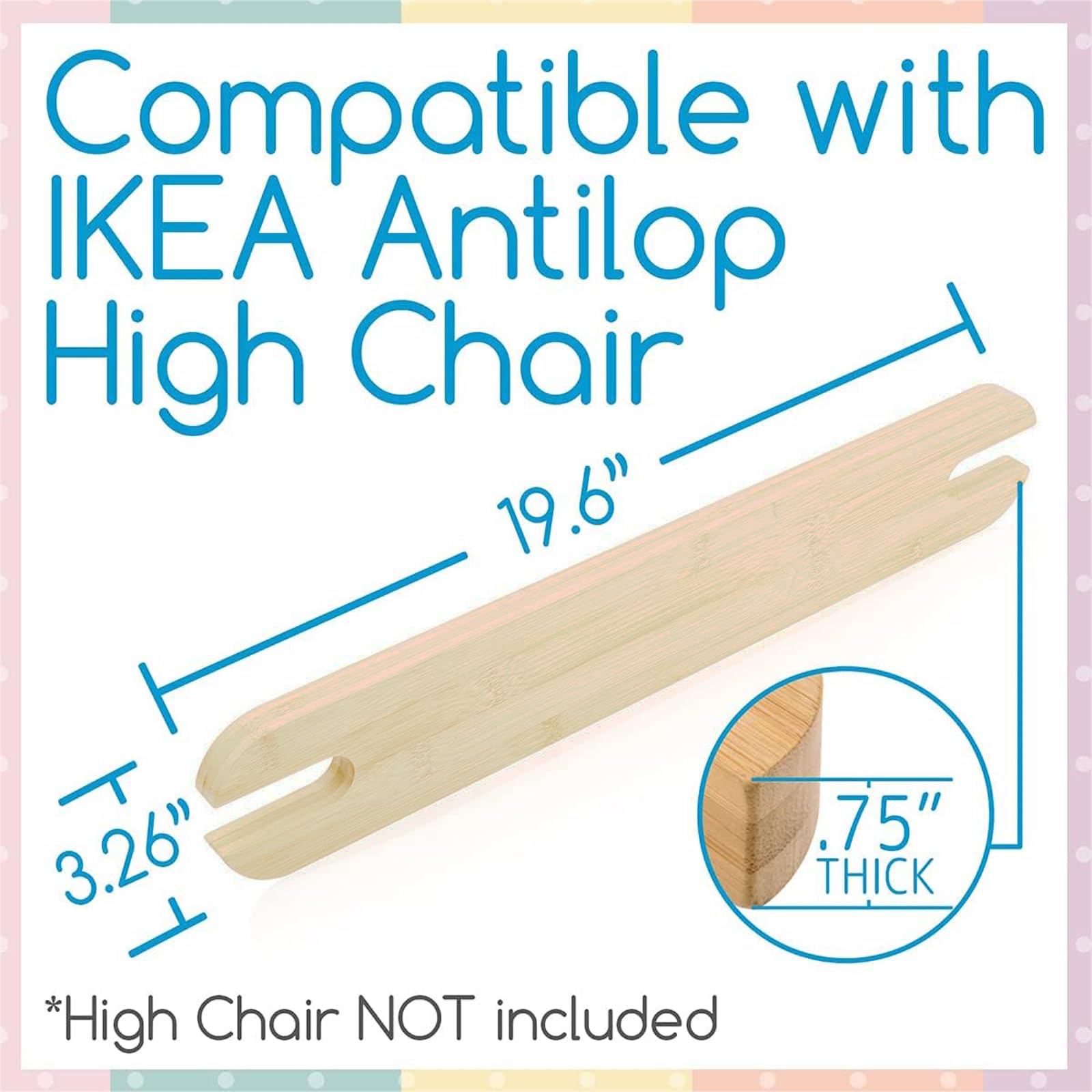 Reposapiés para Trona, Reposapiés Silla Alta Compatible con la Trona Antilop de IKAE, Ajustable de Natural de Madera accesorios para Trona (pino)