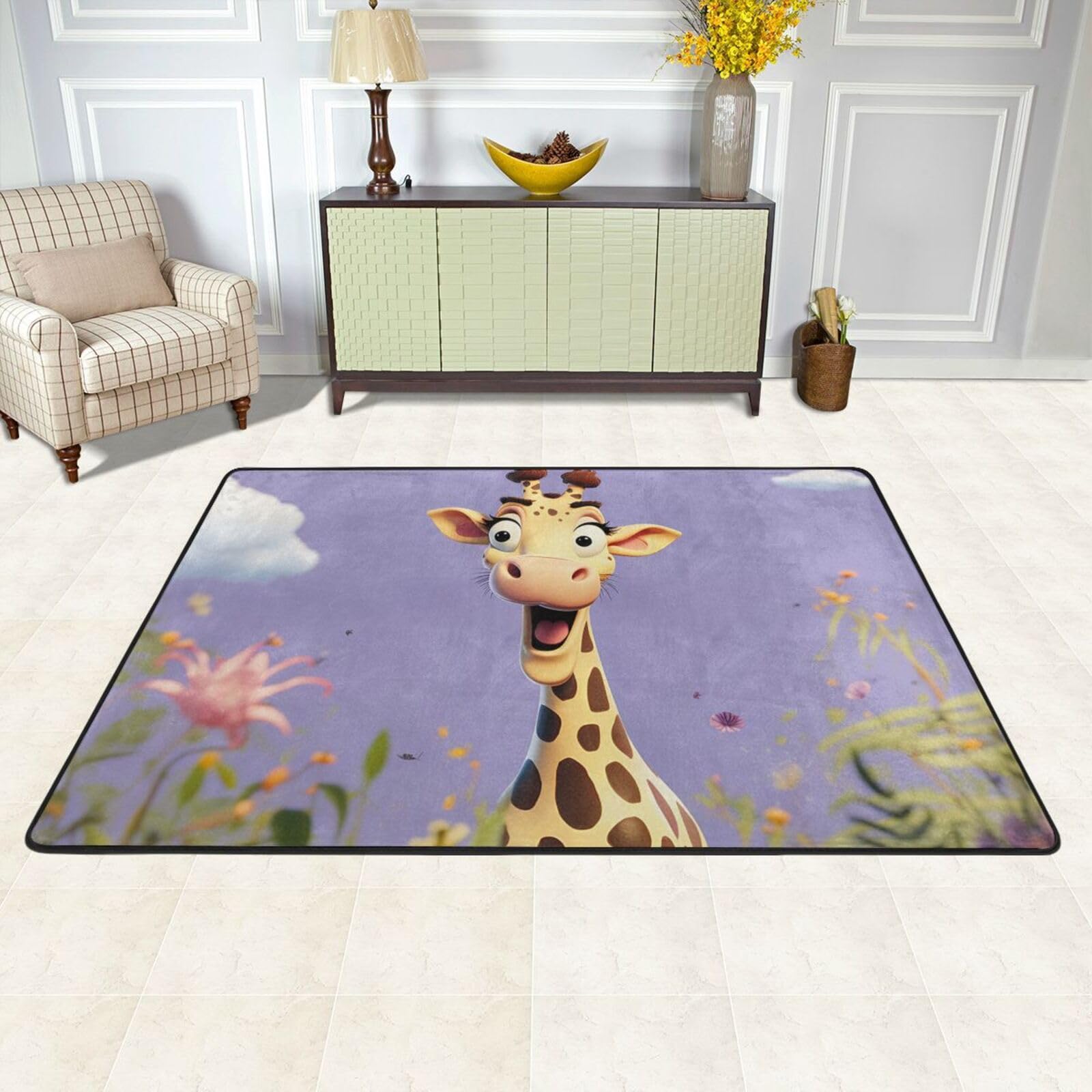 Tapis de sol lavable et absorbant grand format 183 x 122 cm