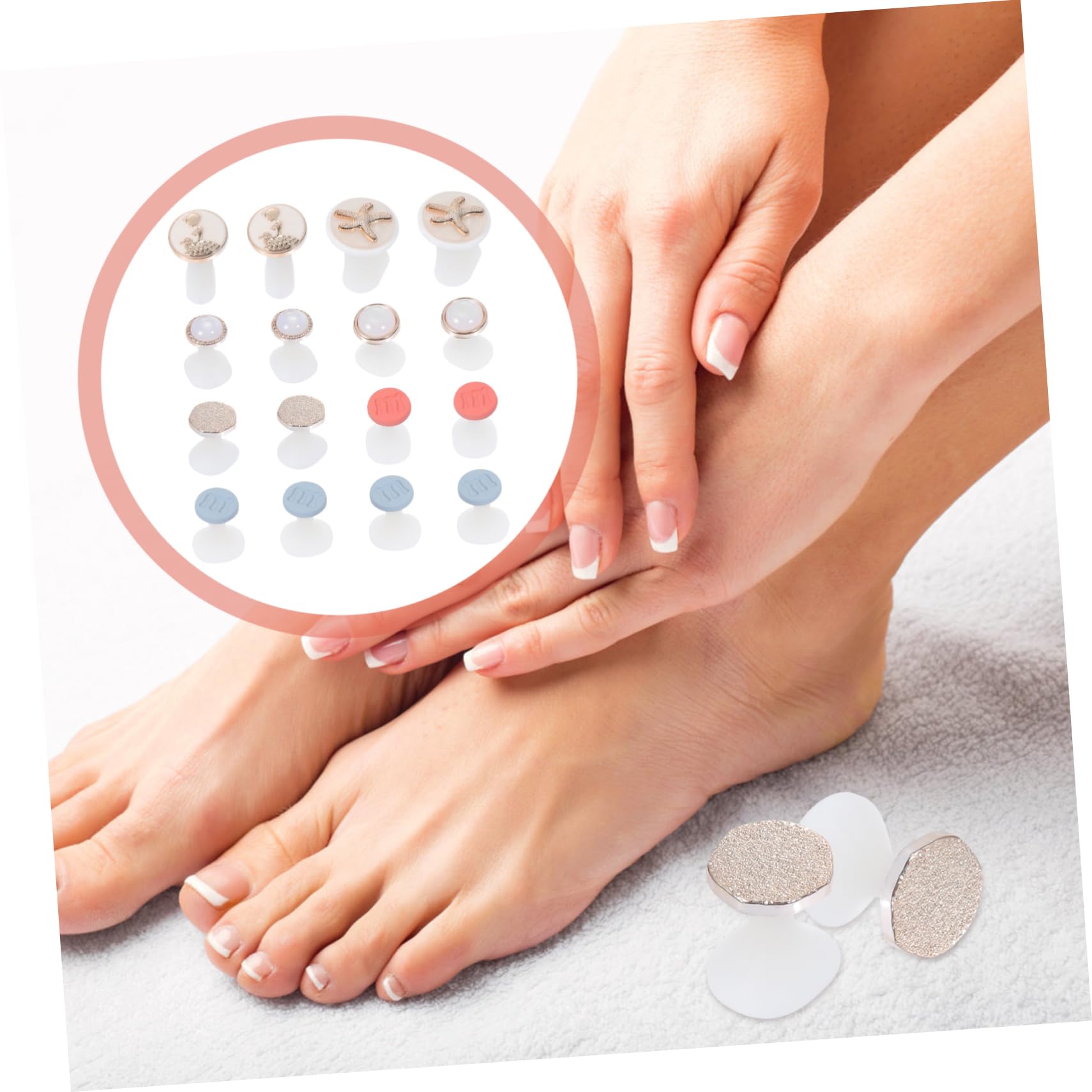 Ipetboom 2Sets Nail Art Toe Separators Manicure Tool for Divided Toes for Pedicure and Nail Art Nail Spacers for Comfort