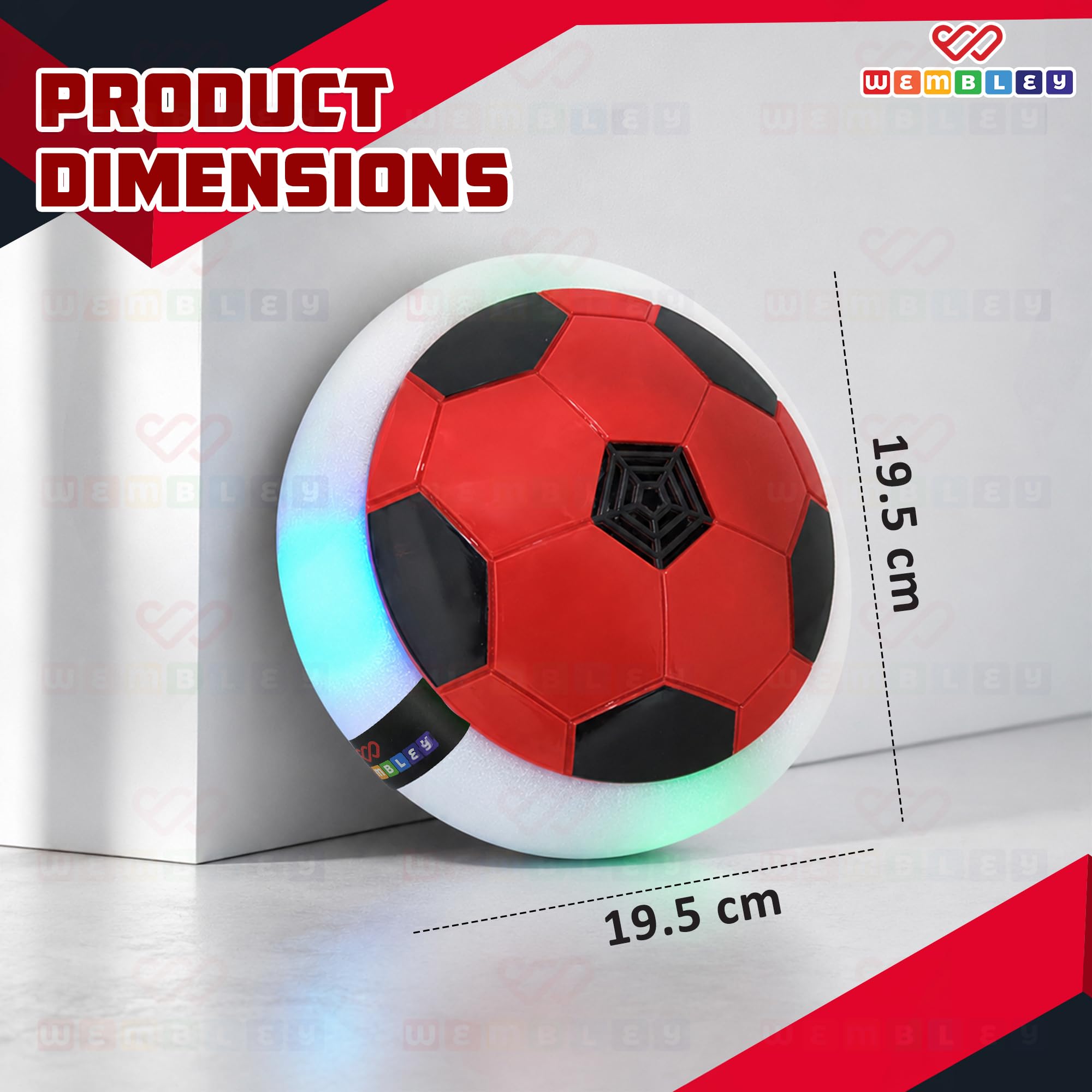 Wembley Hover Football - LED Lights & Rechargeable Fun -2 Wembley Hover Football - LED Lights & Rechargeable Fun -2