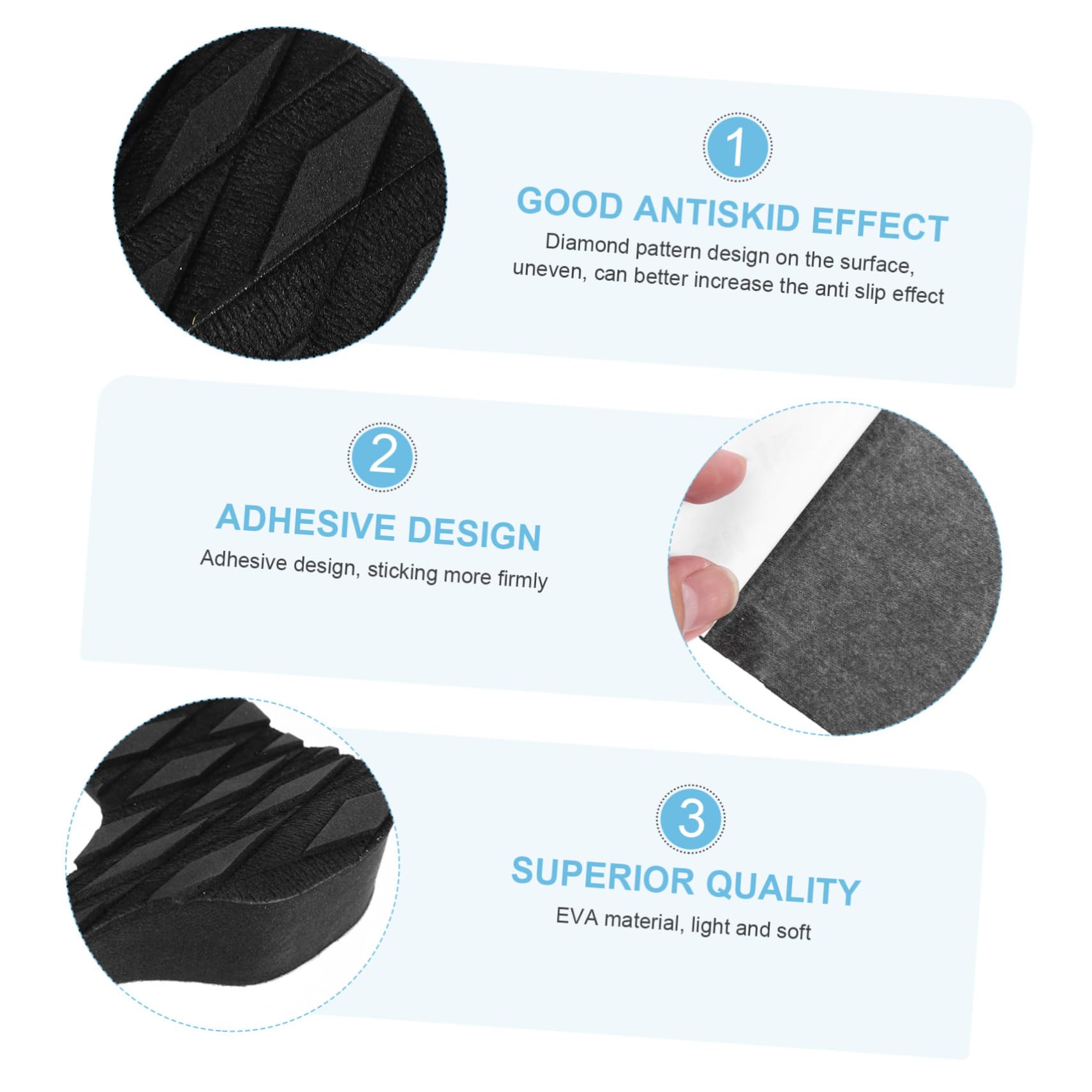 Toddmomy 6stücke Surfboard Traction Pads Anti-rutsch Eva Deck Grips Für Maximale Haftung Und Komfort Für Anfänger Und Profis Installieren