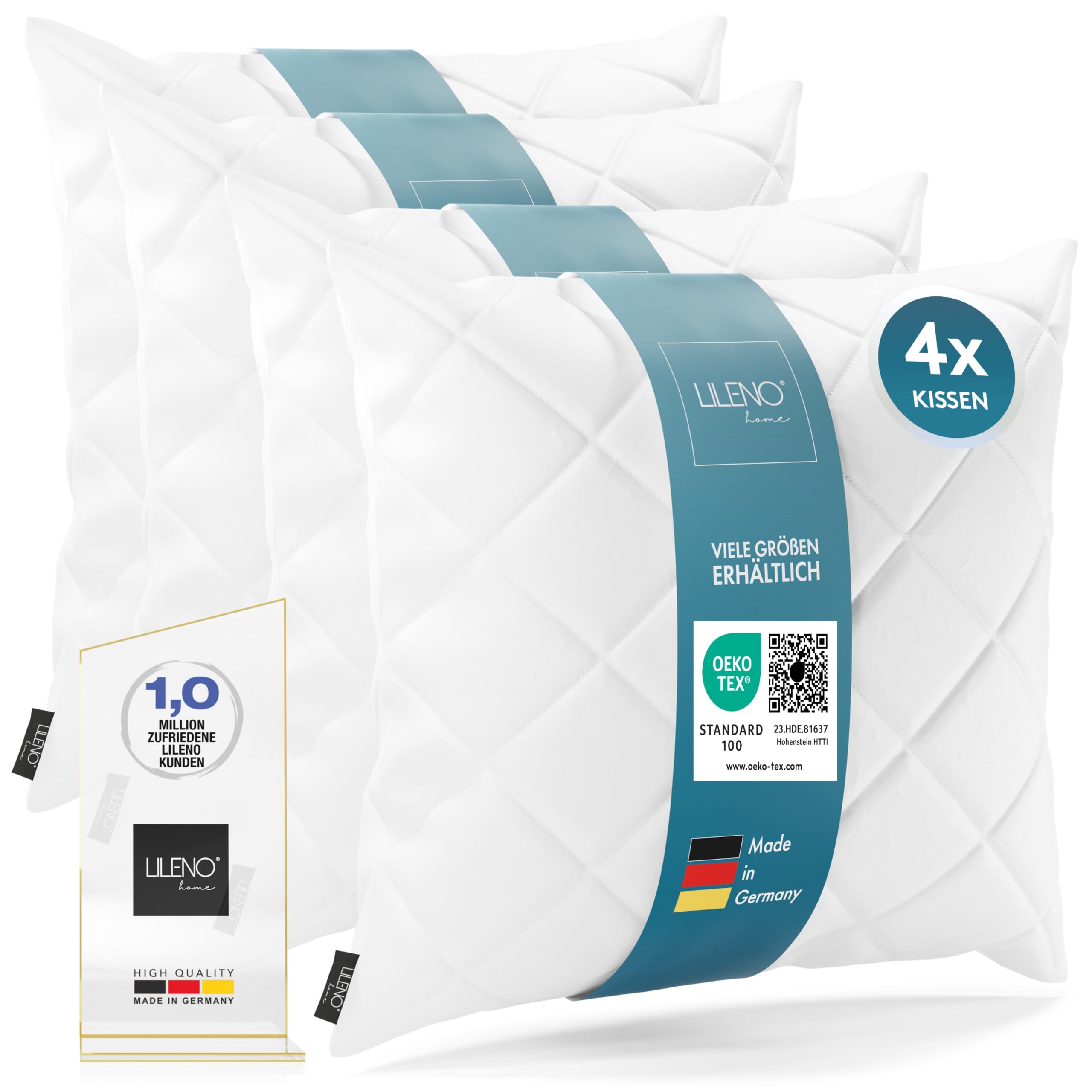 LILENO HOME Kissenfüllung - 95°C waschbares Innenkissen geeignet für Allergiker - Polyester Kisseninlet als Couchkissen, Sofa Kissen, Cocktailkissen und Kopfkissen