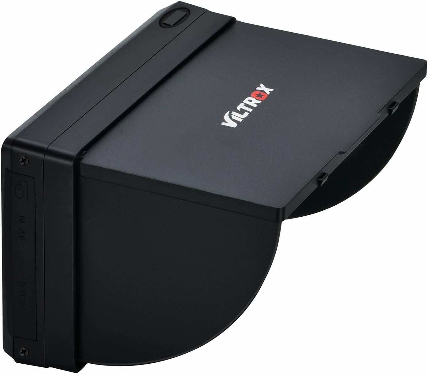 Side view VILTROX DC-50 мониторунун HDMI жана AV киргизүү портторун көрсөтүүсү.