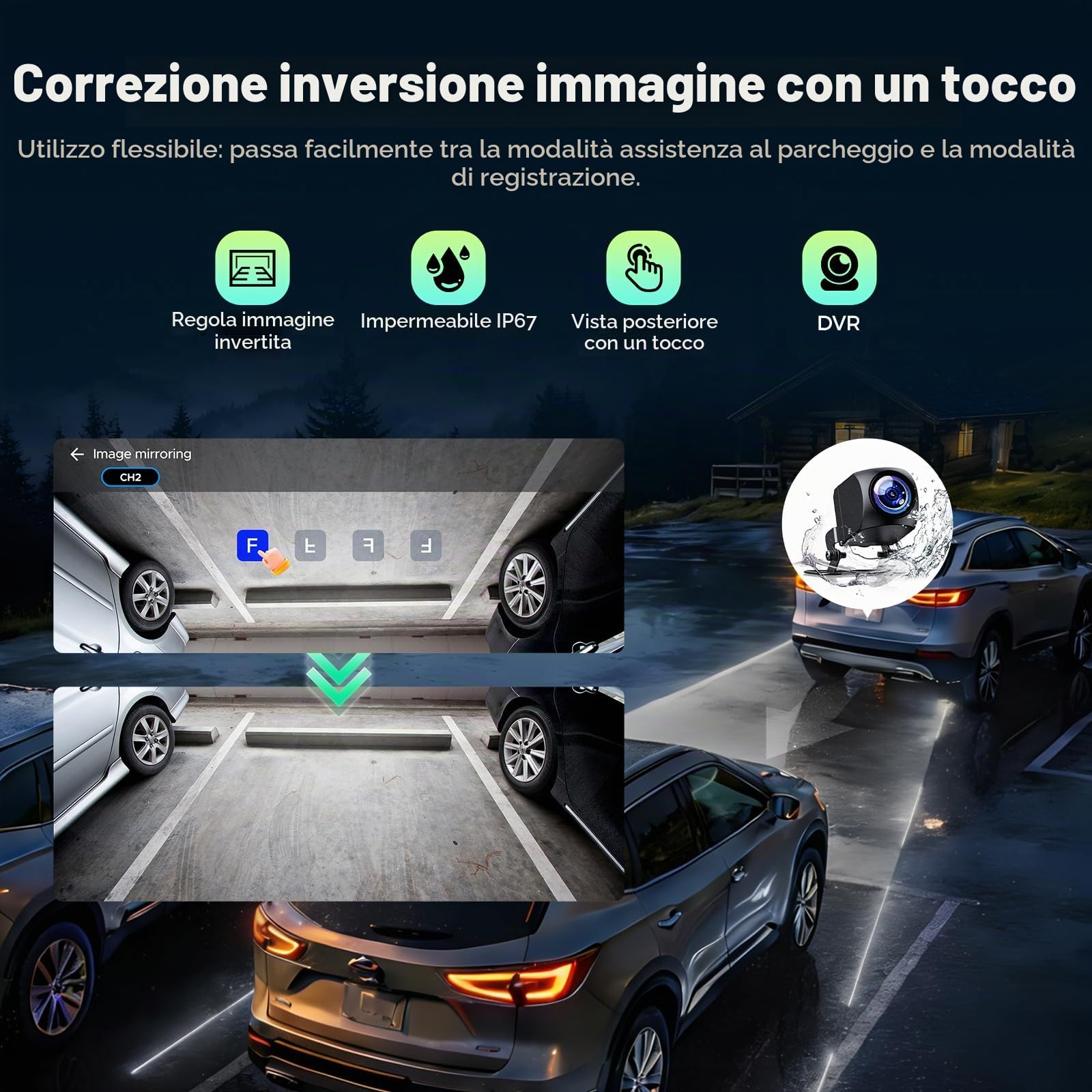 LAMTTO Wireless Carplay Android Auto Schermo per Auto con Google-Play Gemini AI,11 Pollici Car Play Display con Android 15/8-Core Senza Ritardi/Telecamera di Retromarcia/AirPlay/OTA/Navigazione/FM