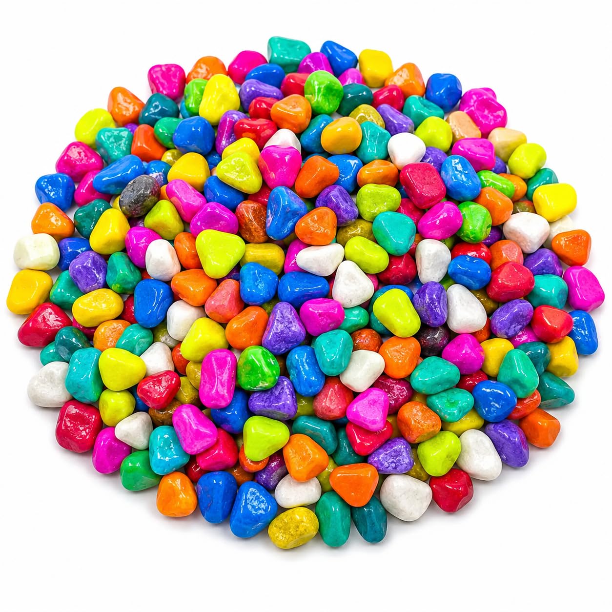 Bindian Decorative Pebble Stone, Multicolour, Natural Stone, Smooth & Polished Pebbles for Aquarium, Garden, Plant Pot, Fountain Décor (1 Kg, Multicolor) | Smooth & Polished, For Aquarium, Garden & Plant Pot, Fountain Décor-picture-11