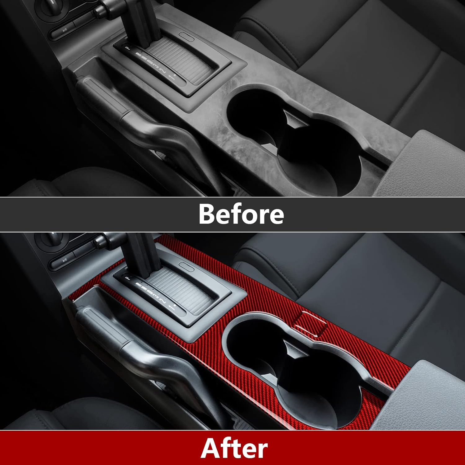 Car Gear Shift Box Panel Sticker Carbon Fiber Decal for Ford Mustang GT Shelby 2005 2006 2007 2008 2009 S197 Accessories