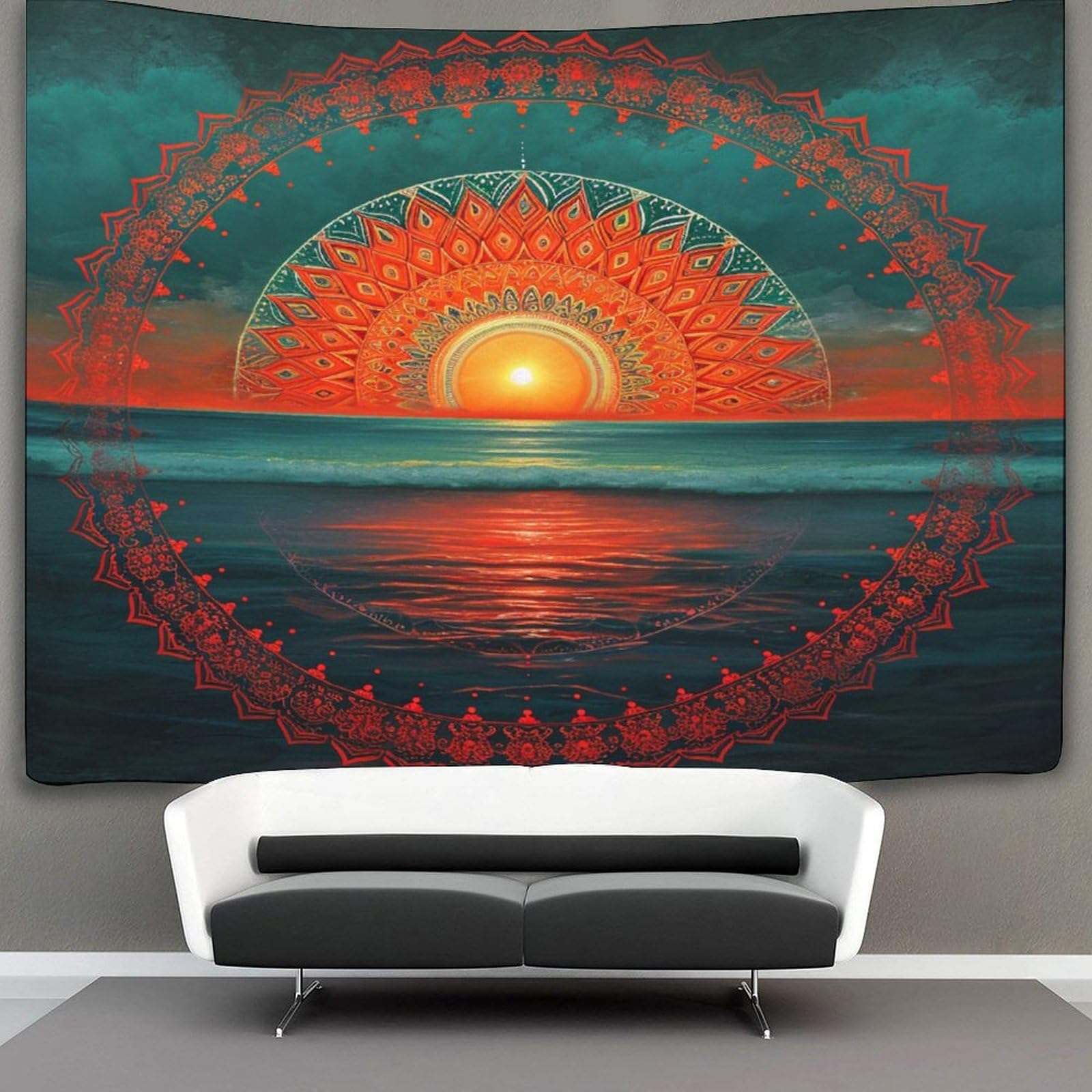 kaiyun Mandala Tapestry Wall Hanging,Datura Flowers for Bedroom Decor Birthday Party Celebration Or Garden Backdrop 100cmx150cm
