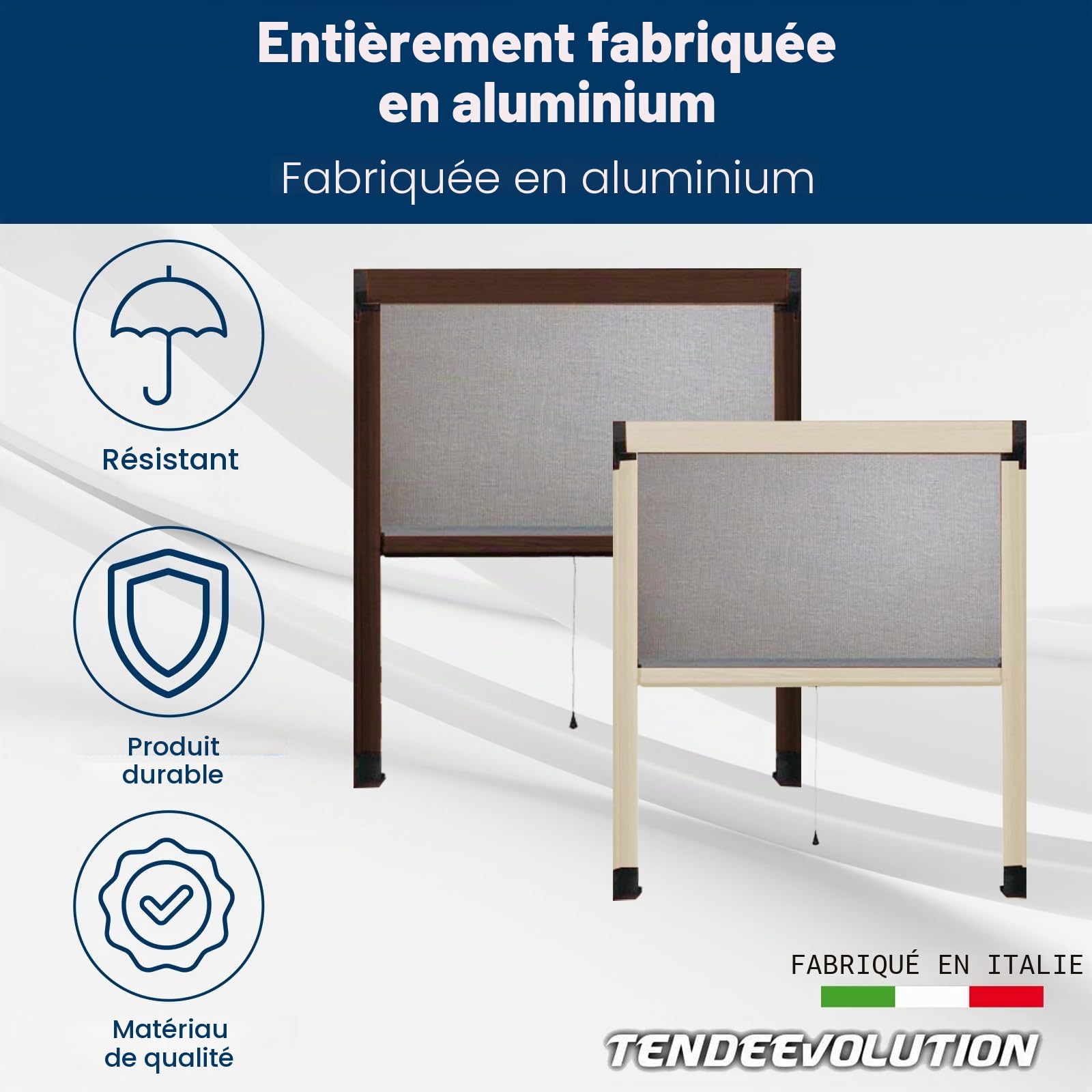 Moustiquaire Fenetre Coulissante Verticale Personnalisable Sur Mesure avec Cadre en Aluminium, Moustiquaire Fenetre Enroulable Brosses Anti-Vent et Filet Anti-Déchirure