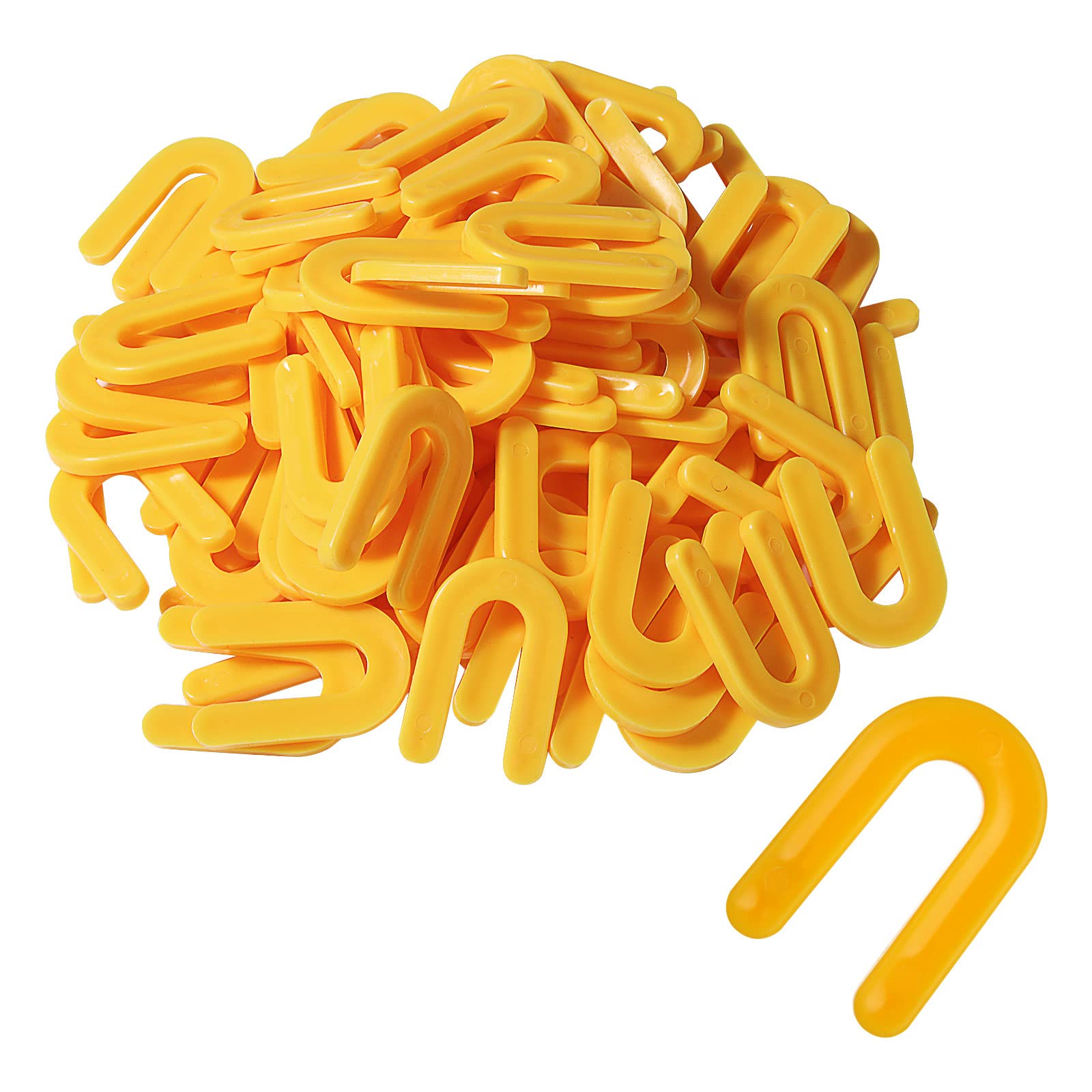 ZIQI 300 Pack 3/16 Inch Plastic U-Shape Tile Spacers, Horseshoe Shims for Leveling and Aligning Marble, Granite, Stone and Large Format Tiles (Yellow,