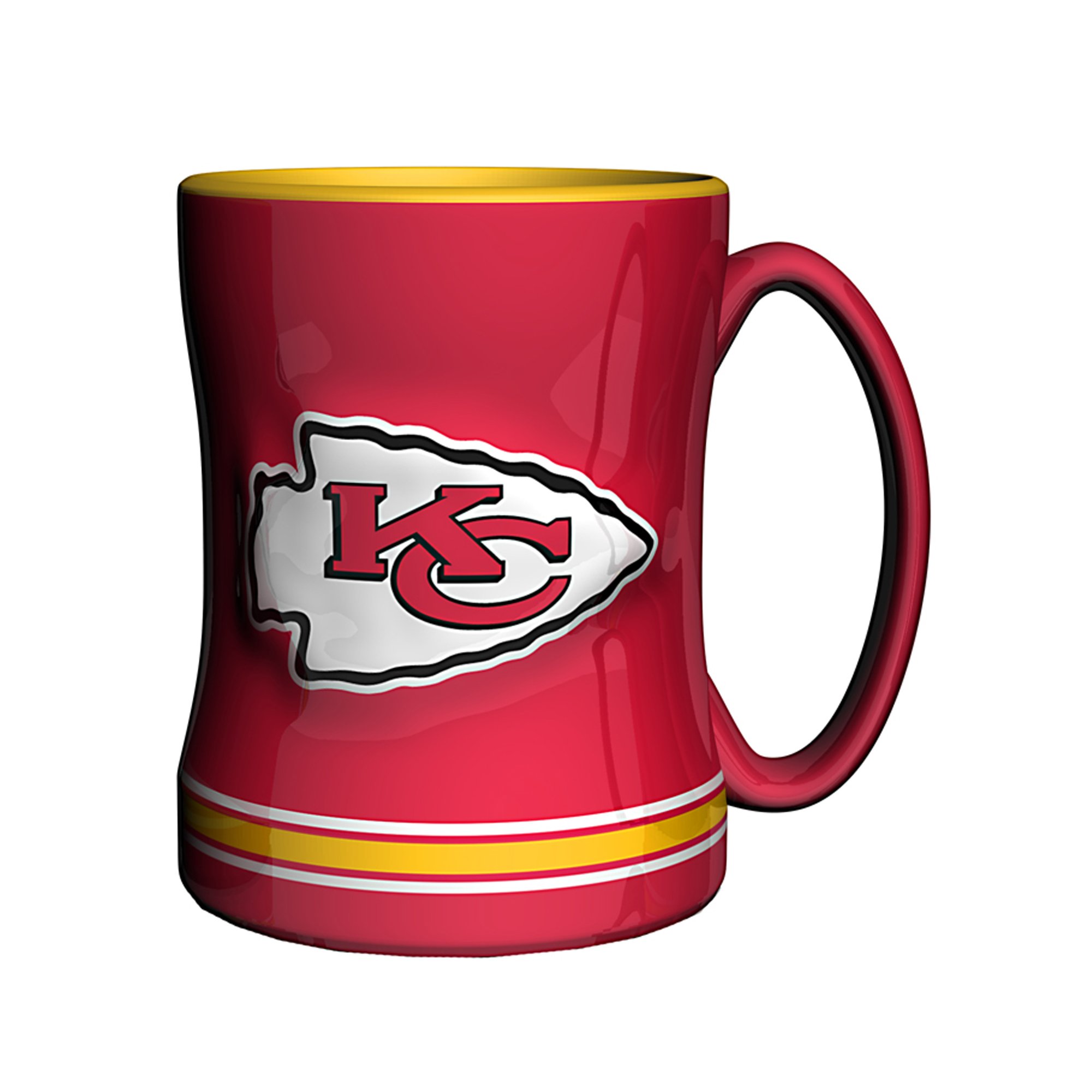 Boelter Brands NFL Kansas City Chiefs Sculpted Relief Mug, 14-Ounce, Red