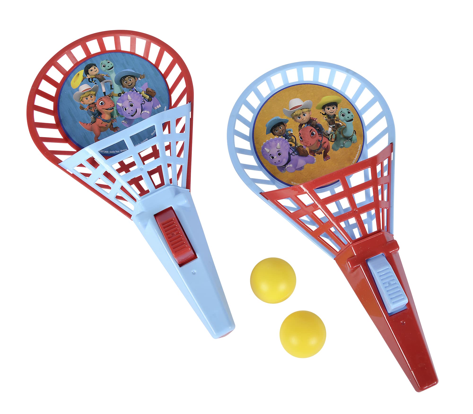 Dino Ranch Fangballspiel, 2 Fangkörbe je 27cm, 2 Bälle, ab 3 Jahre