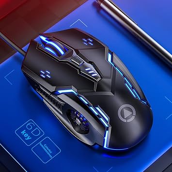 6D Colorful Gaming Mouse Wired 3200 Dpi Pc Gaming Mice Wired Mouse | Portable Computer Mouses for Laptop Pc Mice Cool Stuff Computer Accessories