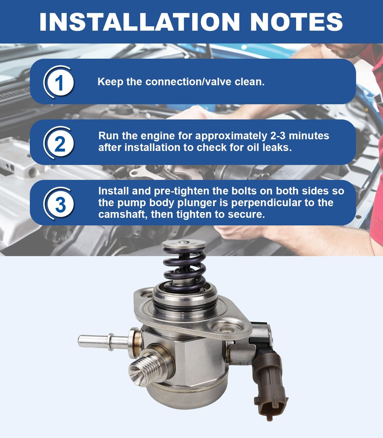 35320-2B220 High Pressure Fuel Pump Compatible with Hyundai Sonata Accent Tucson Veloster, Kia Optima Forte5 Rio L4 1.6l Replace GDP404 M73176 HM10054